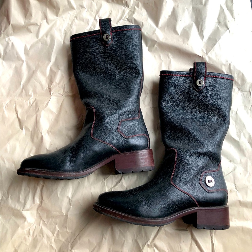 Like new Cole Haan leather lug sole riding boots size 7